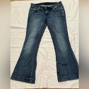 Rock & Roll Cowgirl Dark Blue Flare Jeans